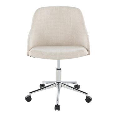 Bacci Office Chair In Cream and Walnut