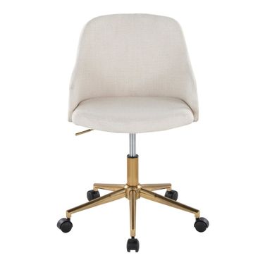 Bacci Office Chair In Cream and Walnut