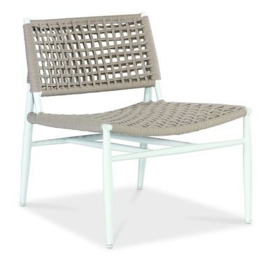Bahia Cushionless Accent Chair in Satin White