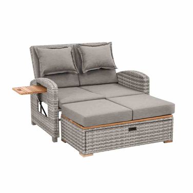 Bahia Tobago Reclining Chaise Lounge In Gray