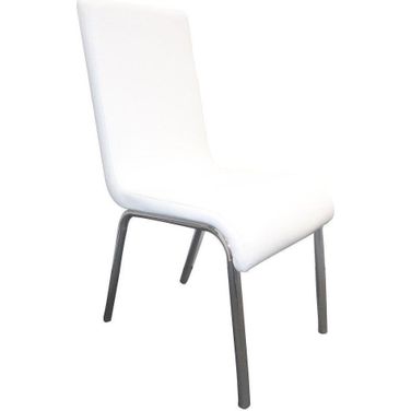 Bailee Modern Faux Leather Dining Side Chair Set of 4 In White