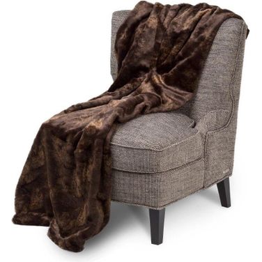 Bailey 56 X 72 Inch Throw In Dark Brown