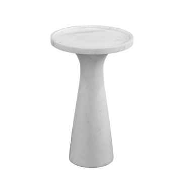 Baird Round Accent Table In White