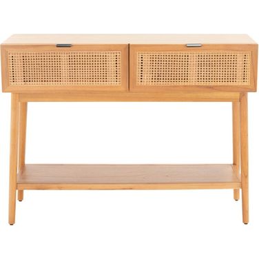 Baisley 2 Drawer Rattan Console Table in Natural