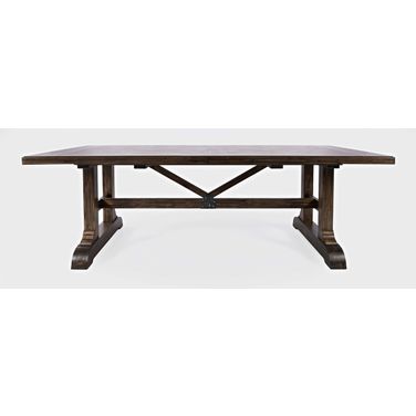 Bakersfield 110 Inch Dining Table with Extension In Brown