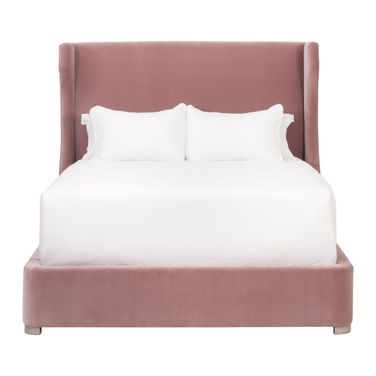 Stitch and Hand Balboa Queen Bed In Petal