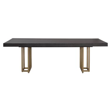 Baldessara 94.5 Inch Baldessara Dining Table In Espresso and Rustic Bronze