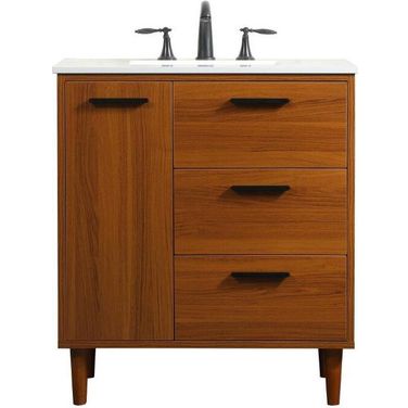 Baldwin 30 Inch Bathroom Vanity In Teak