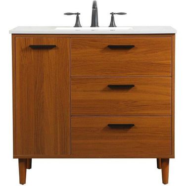 Baldwin 36 Inch Bathroom Vanity In Teak