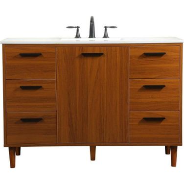 Baldwin 48 Inch Bathroom Vanity In Teak