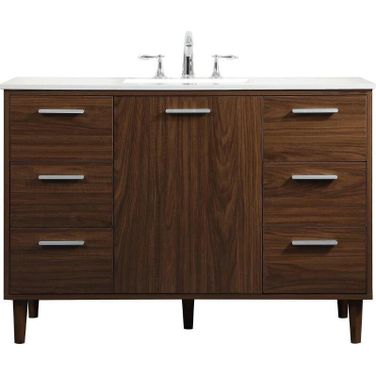 Baldwin 48 Inch Bathroom Vanity In Walnut