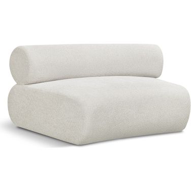 Bale Chenille Fabric Modular Chair In Cream