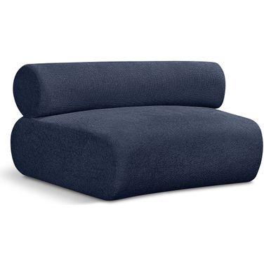 Bale Chenille Fabric Modular Chair In Navy