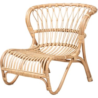 Bali And Pari Alaya Natural Brown Rattan Accent Chair