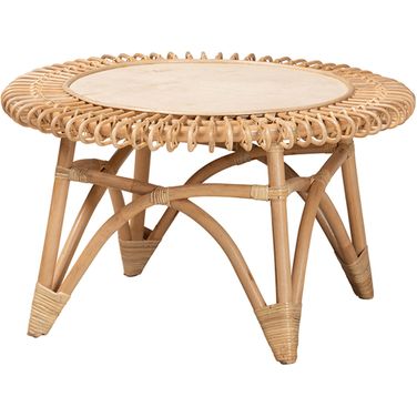 Bali And Pari Elani Natural Rattan Coffee Table