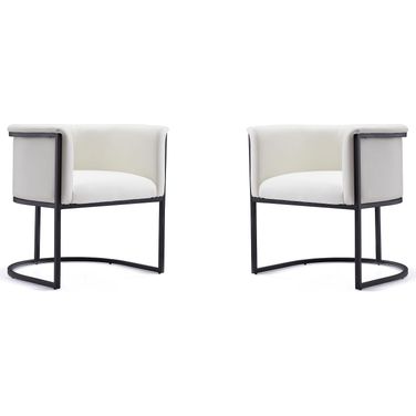 Cosmopolitan Dining Chair In White and Black (Set of 2)