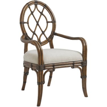 Bali Hai Cedar Key Oval Back Arm Chair In Sunset