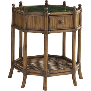Bali Hai Flamingo Octagonal End Table In Sunset
