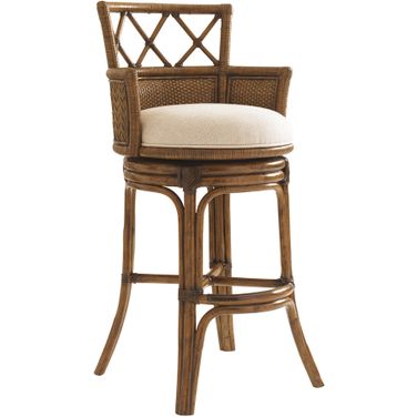 Bali Hai Kamala Bay Swivel Bar Stool In Sunset