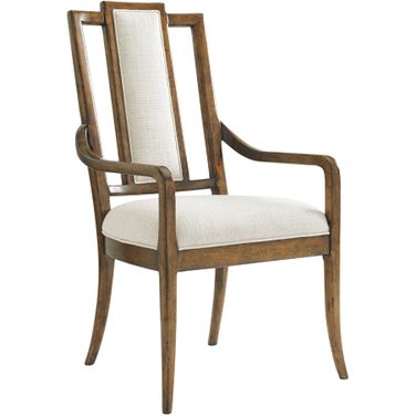 Bali Hai St. Barts Splat Back Arm Chair In Sunset