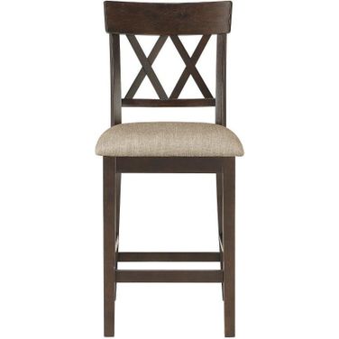 Balin Brown Double X Back Counter Height Chair Set Of 2