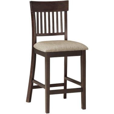 Balin Brown Slat Back Counter Height Chair Set Of 2