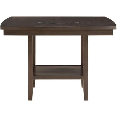 Balin Dark Brown Lazy Susan Counter Height Dining Table