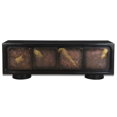 Balthazar 4-Door Sideboard In Satin Black