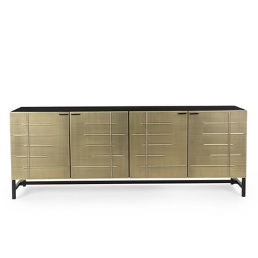 Balthazar 4-Door Sideboard In Textured Light Gold