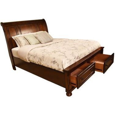 Baltimore Queen Bed In Dark Walnut