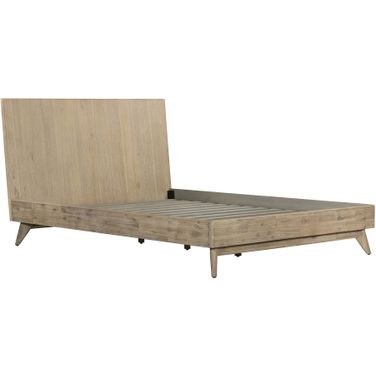 Baly Acacia Mid Century Platform King Bed In Gray