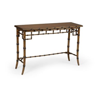 Bamboo Console In Walnut