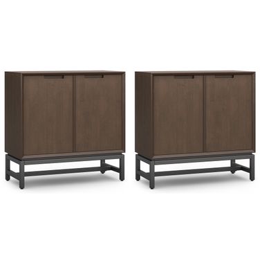 Banting 32 Inch Storage Cabinet Set of 2 In Walnut Brown