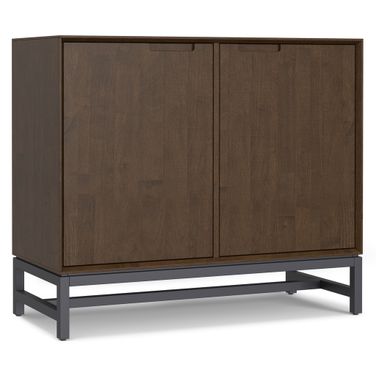 Banting Solid Hardwood 2 Door Sideboard Buffet In Walnut Brown