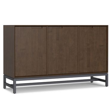Banting Solid Hardwood 3 Door Sideboard Buffet In Walnut Brown