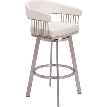 Bantry Swivel Barstool In White