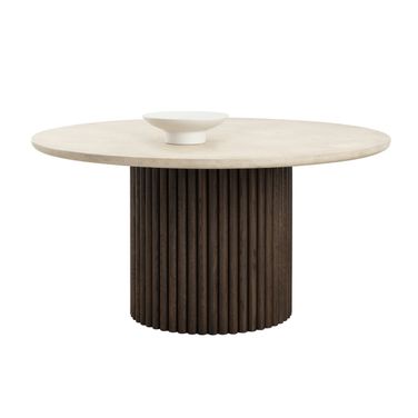 Banyan 59 Inch Banyan Dining Table In Cream and Mocha