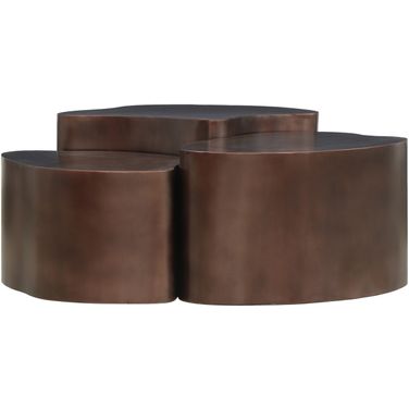 Banyan Iron Coffee Table In Brown and Antique Brown