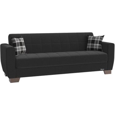 Barato Upholstered Convertible Sofabed with Storage In Black Granite