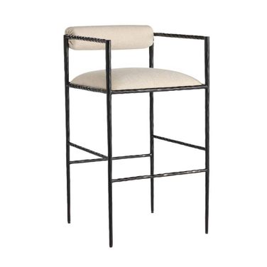 Barbana Bar Stool In Oxford White