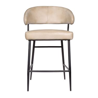 Barbara Genuine Leather Counter Chair In Stone