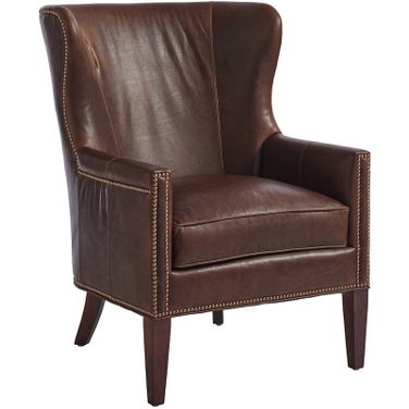 Barclay Butera Upholstery Avery Leather Wing Chair