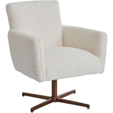Barclay Butera Upholstery Brooks Swivel Chair In Calais Brass