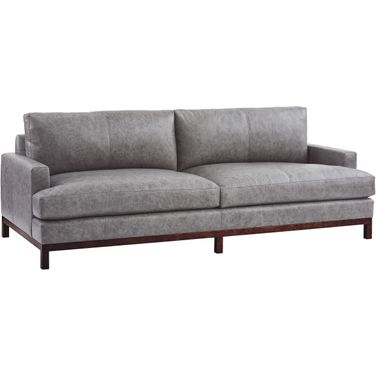 Barclay Butera Upholstery Horizon Leather Sofa In Bronze
