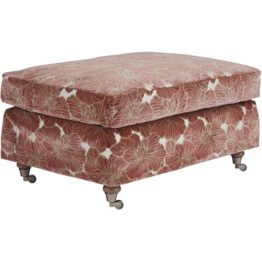 Barclay Butera Upholstery Athos Ottoman With Pewter Casters In White
