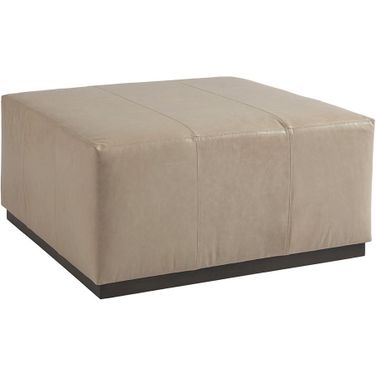 Barclay Butera Upholstery Clayton Leather Cocktail Ottoman