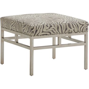 Barclay Butera Upholstery Lucca Leather Ottoman