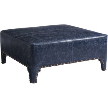 Barclay Butera Upholstery Sheffield Leather Cocktail Ottoman 01-5450-25-LL-40