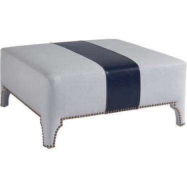 Barclay Butera Upholstery Sheffield Leather Cocktail Ottoman 01-5450-25AA-LL-40