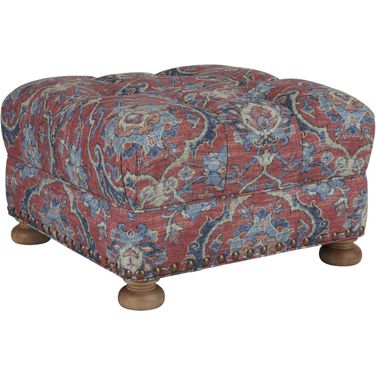 Barclay Butera Upholstery Winslow Ottoman In Red